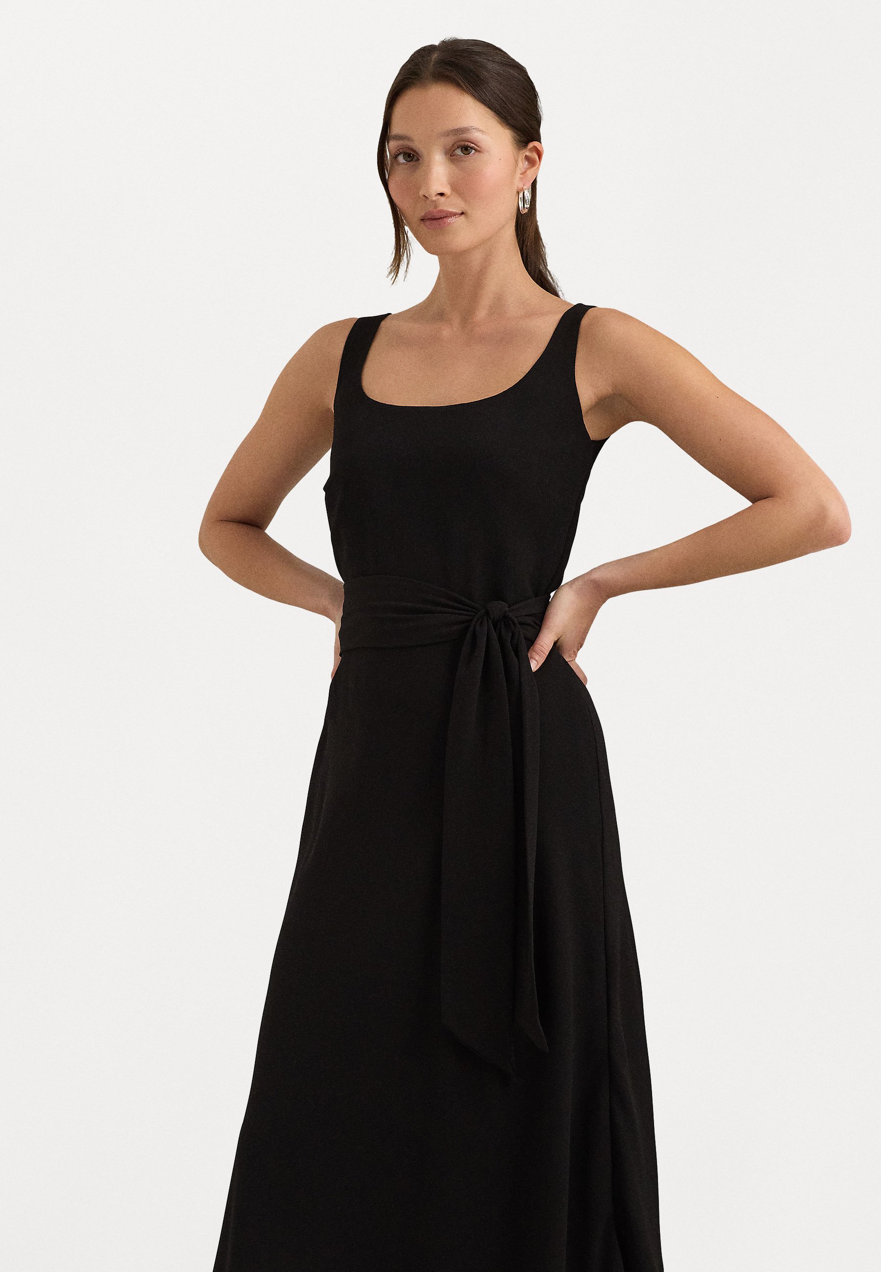 Lauren Ralph Lauren BELTED CREPE SLEEVELESS DRESS - Day