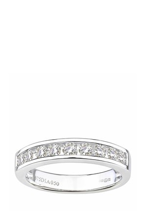 CERTIFIED DIAMOND CHANNEL HALF ETERNITY - Prstan - white gold