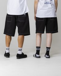 Jacker CLASSIC BAGGY UNISEX - Farmer rövidnadrágok - black
