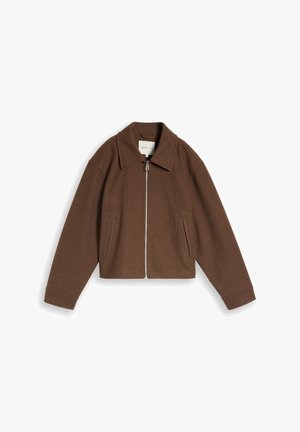 TOM TAILOR DENIM, TOM TAILOR DENIM JACKEN ÜBERGANGSJACKE MIT KRAGEN - Giacca da mezza stagione - cool dark brown melange