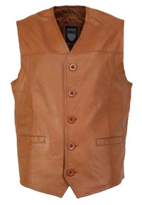 Ricano Vest - cognac glattleder