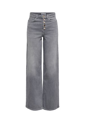 ONLY, WIDE-FIT JEANS ONLMADISON MID WAIST WIDE LEG FIT JEANS - Wide leg - light grey denim