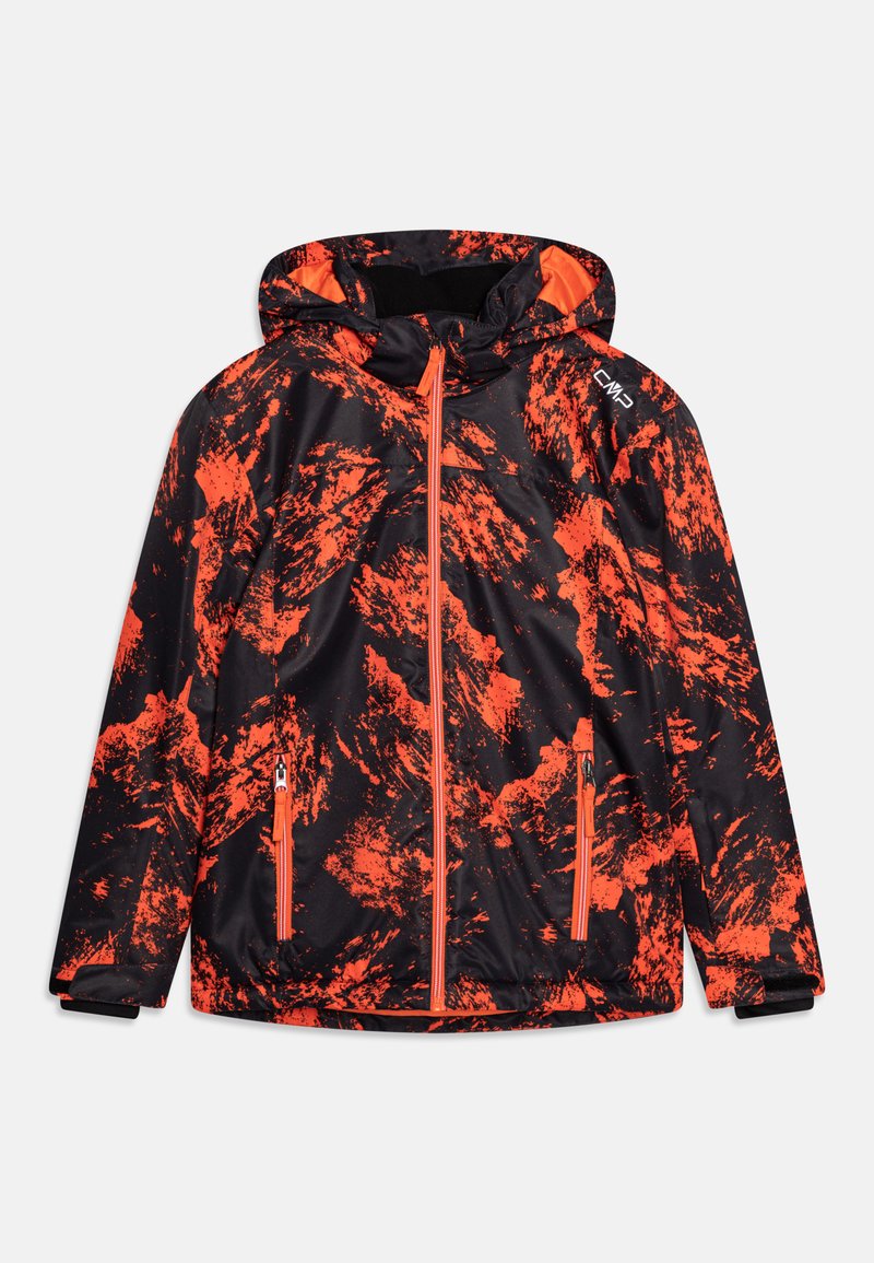CMP KID JACKET SNAPS HOOD UNISEX - Snowboardjacka - antracite/arancio