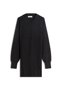 POLO COLLAR - Abito in maglia - black