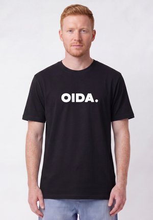 watapparel, OIDA UNISEX - Print T-shirt - black