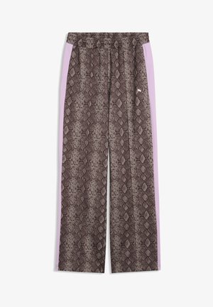 Puma, T7 SNAKE AOP STRAIGHT PANTS OP - Püksid - chocolate fondue