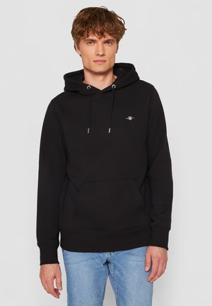 GANT REG SHIELD - Kapucnis pulóver - black