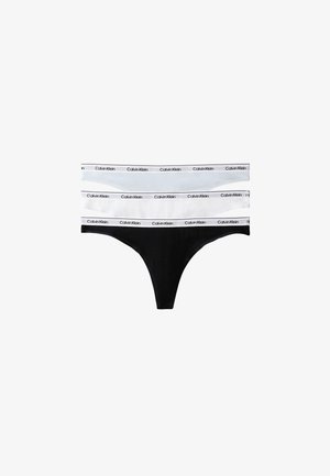 Calvin Klein Underwear, ICON LOGO 3 PACK - Stringid - black/classic white/plein air
