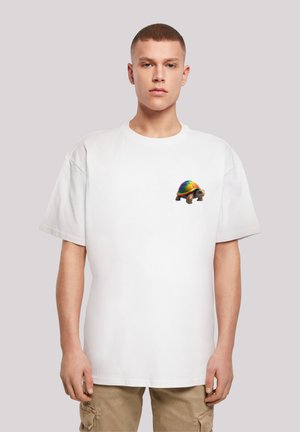 RAINBOW TURTLE - T-Shirt print - weiß