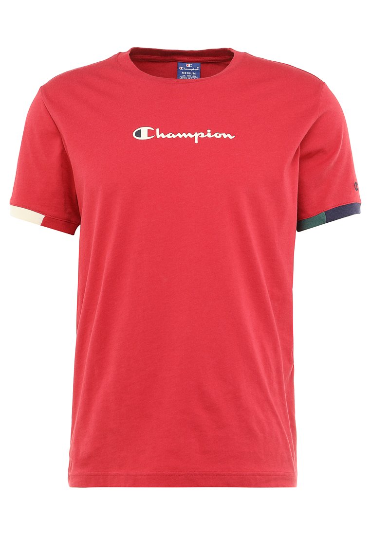red white and blue champion shirt