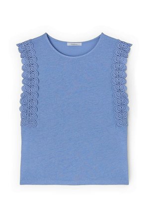 Motivi, T-SHIRT CON INSERTI IN PIZZO - T-shirts print - azzurro
