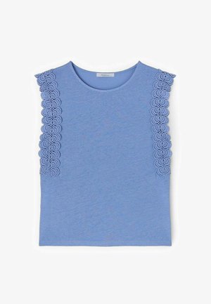 Motivi, T-SHIRT CON INSERTI IN PIZZO - T-shirts print - azzurro
