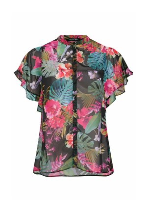 Evans, PLUS SIZE SHORT SLEEVE TOPS - Bluse - black