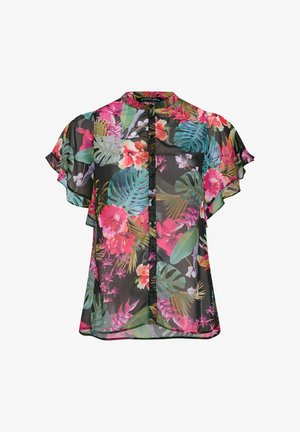Evans, PLUS SIZE SHORT SLEEVE TOPS - Bluse - black