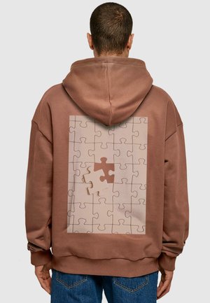 Merchcode MISSING PIECE ULTRA HEAVY - Hoodie - bark