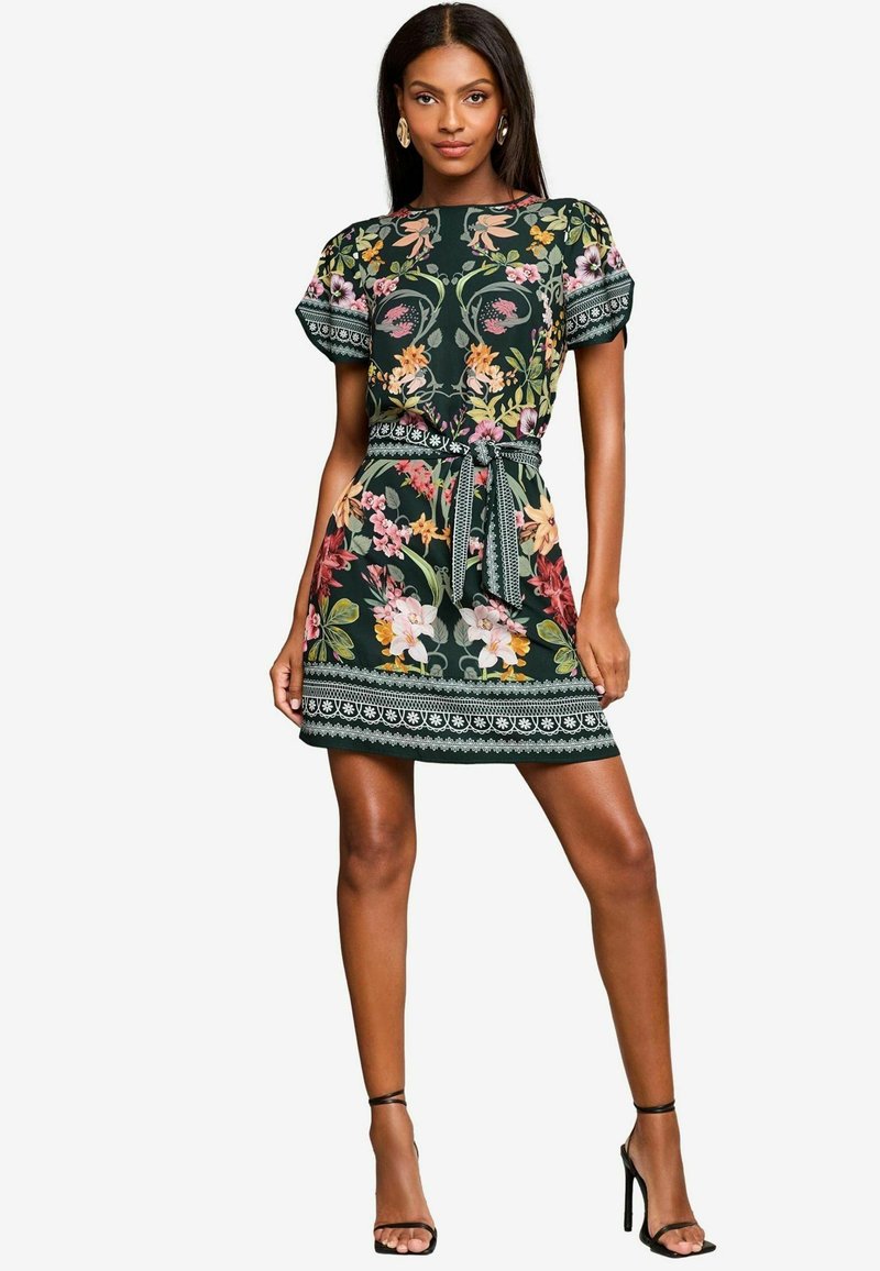 Lipsy PLACEMENT TIE FRONT REGULAR FIT - Vapaa-ajan mekko - black