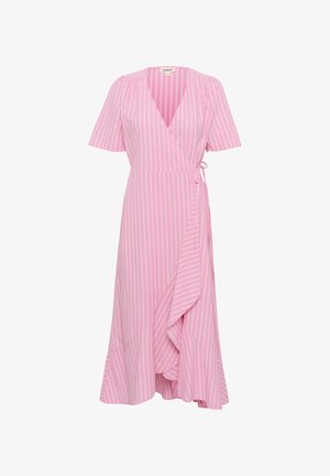 Soaked in Luxury, SLANVITTE KARVEN SHORT SLEEVE - Φόρεμα ημέρας - rosebloom with white stripe