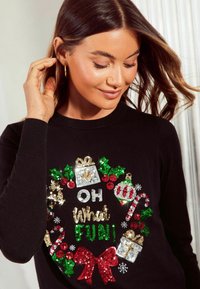 Friends Like These FIT - OH WHAT FUN CHRISTMAS - Džemperis - black