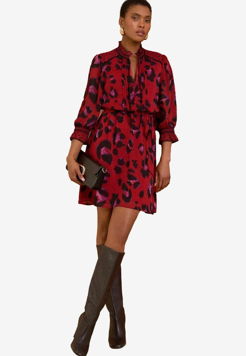 Love & Roses REGULAR FIT 3/4 SLEEVE  - Dnevna obleka - red animal