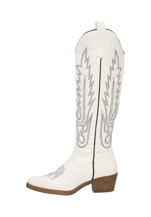 Salinyang, Bottes de cowboy / motard - weiß