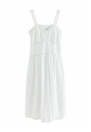 REGULAR FIT - EMBROIDERED - Rochie maxi - white