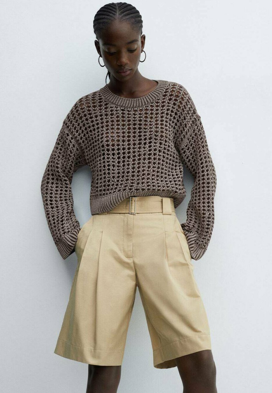 Mango REJILLA - Strickpullover - braun - Zalando.de