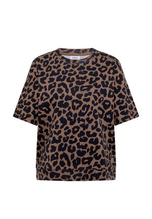 Cecil, T-SHIRT MIT RUNDHALS UND LEO-MUSTER - Camiseta estampada - creamy mocha