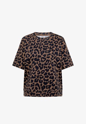 Cecil, T-SHIRT MIT RUNDHALS UND LEO-MUSTER - Camiseta estampada - creamy mocha