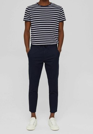 Tygbyxor - mottled dark blue