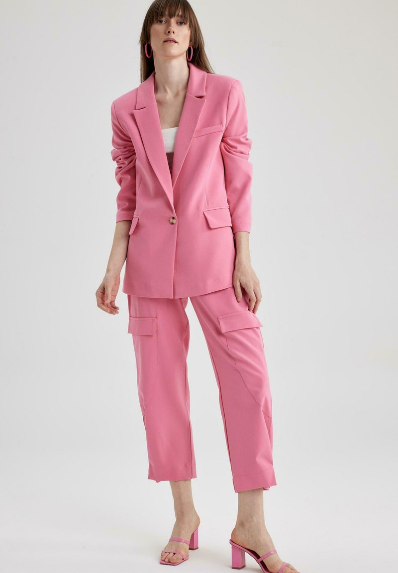 DeFacto Cargobroek gemêleerd donkerroze