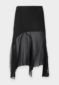 DRAPED SKIRT - Fustă în formă de A - black