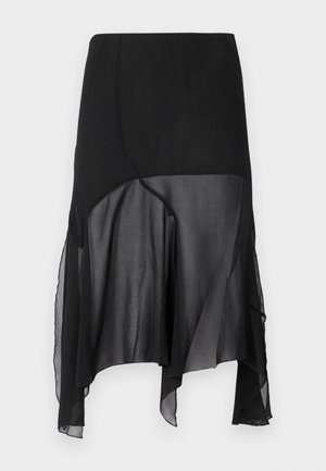 AVAVAV DRAPED SKIRT - A-lõikeline seelik - black