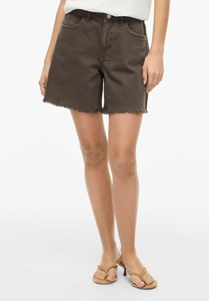 VILA JEANSSHORTS VIJAF MID-WAIST - Short en jean - slate black