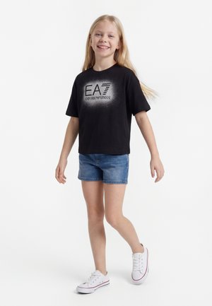 EA7 Emporio Armani Nyomott mintás póló - black