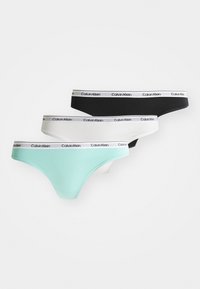 THONG MODERN LOGO 3 PACK  - String - black/beau blue/white