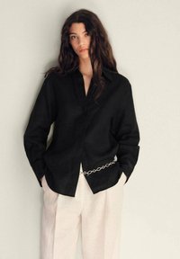 Mango - Button-down blouse - black Thumbnail Image 1