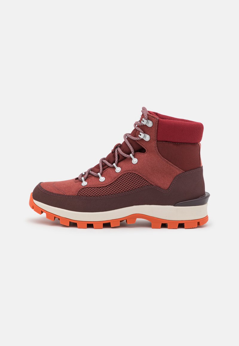 Hunter ORIGINAL WOMENS EXPLORER BOOT Laceup ankle boots mutedberry/ruskea brown/fall red