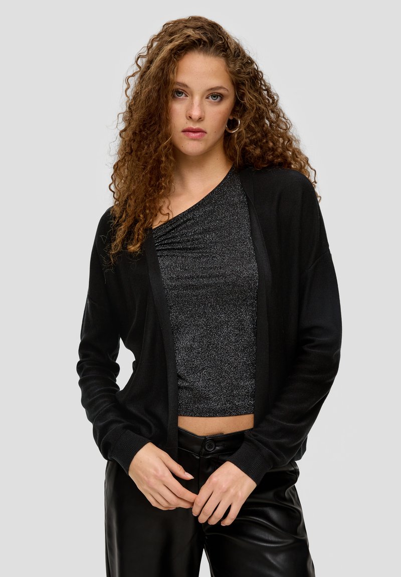 QS Strickjacke - schwarz