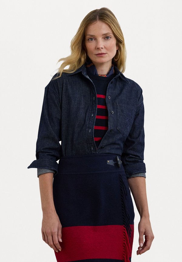 RELAXED FIT DENIM SHIRT - Button-down blouse - rinse wash