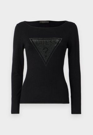 Guess TRIANGLE LOGO  - Jumper - jet black