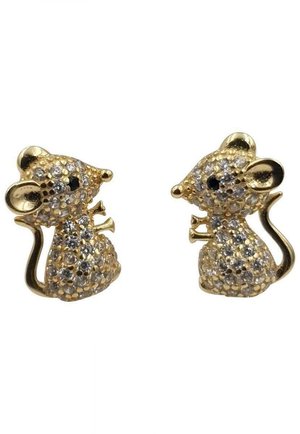 HERZIGE MAUS - Orecchini - gold /weiss