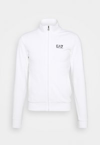 EA7 Emporio Armani Cipzáras pulóver - white
