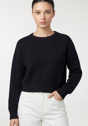 AMPIA GIROCOLLO A TINTA UNITA - Maglione - nero