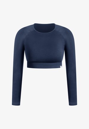 Smilodox CROP LONGSLEEVE MAYSA - Longsleeve - marineblau