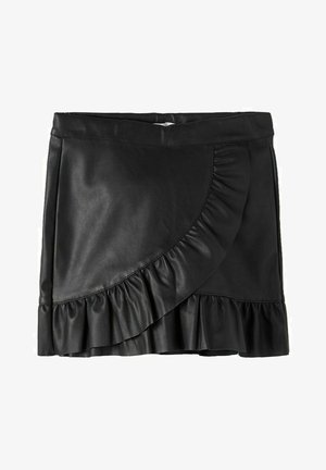 Name it, Jupe en cuir - black