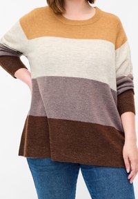 Zizzi Strickpullover - brown