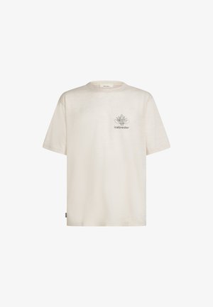 icebreaker, M MER 150 TECH LITE SS RELAX TEE FERN ST - Camiseta estampada - ecru hthr