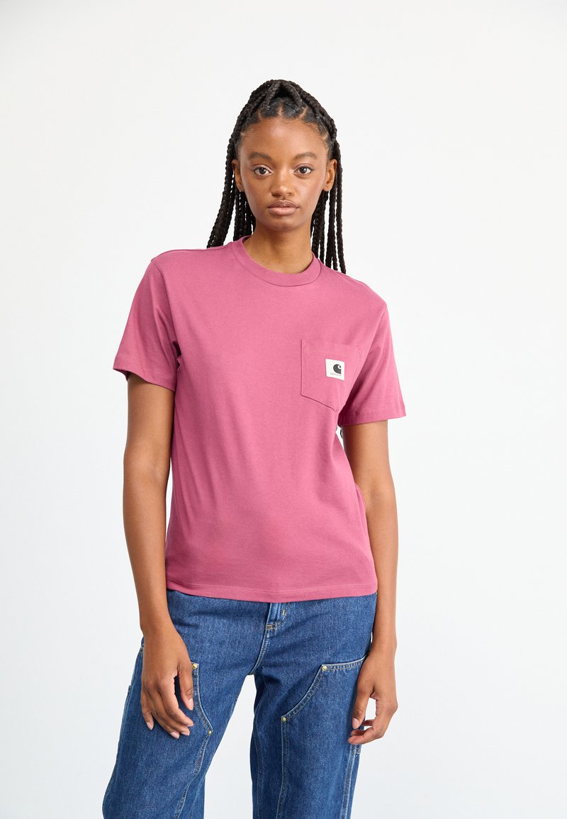 Carhartt WIP POCKET - Osnovna majica kratkih rukava - dusty fuchsia