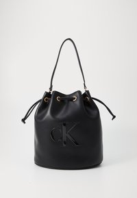 BOLD LARGE BUCKET BAG - Tote bag - black