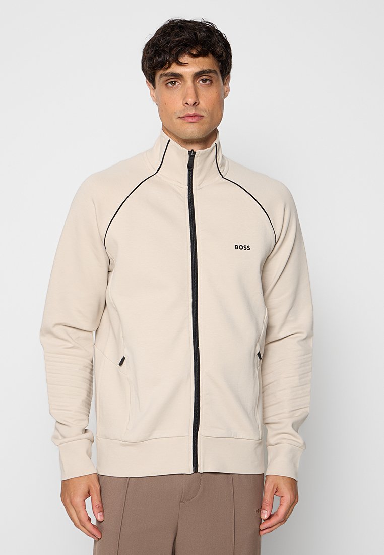 Boss Sweater met rits beige